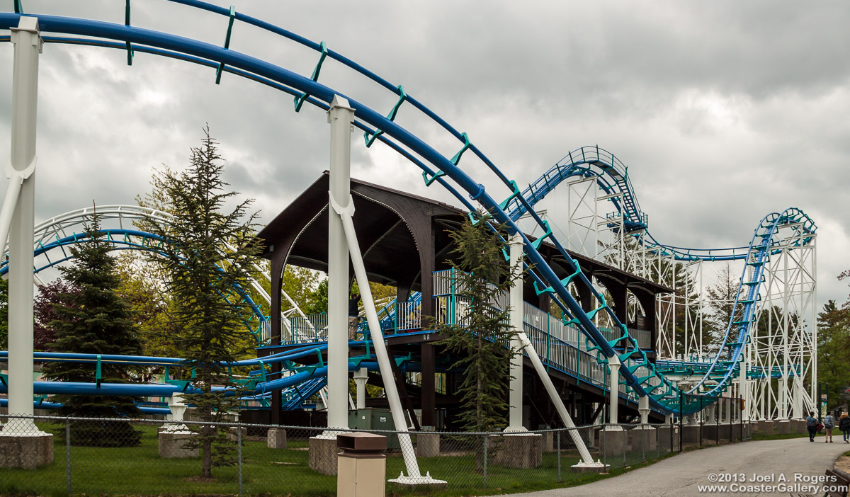 Lifthill on the Canobie Corkscrew roller coaster