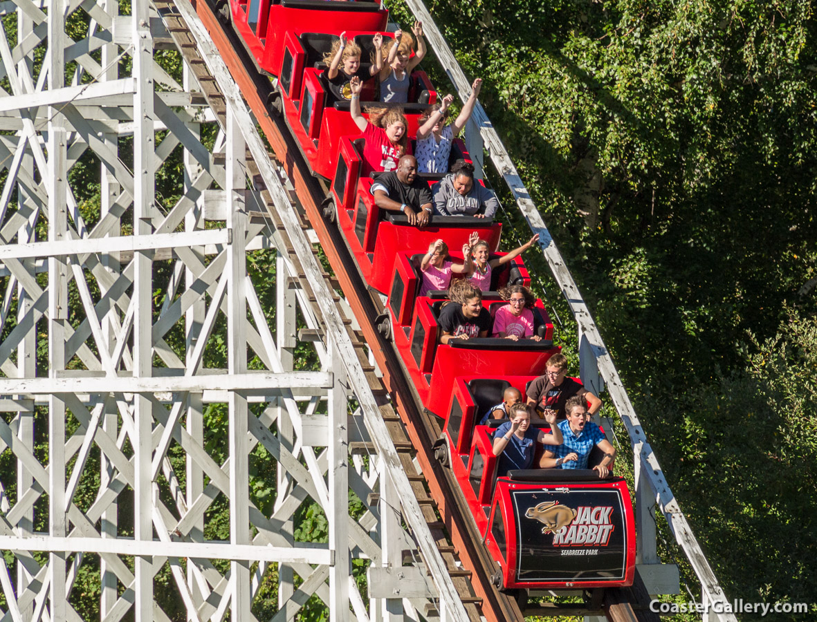 Jack Rabbit coaster at Seabreeze amusement park
