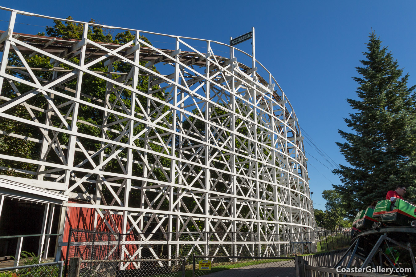 Wood coaster at Seabreeze amusement park