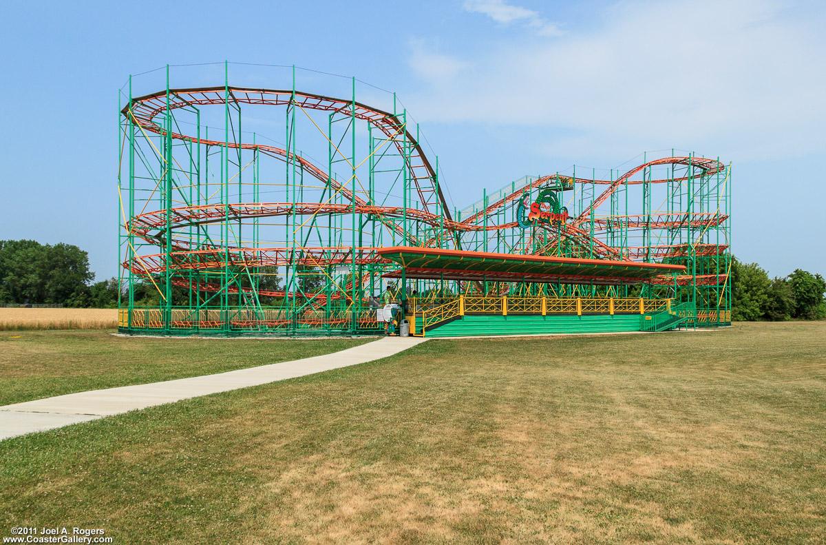 Serpent roller coaster at Kokomo's Family Fun Center