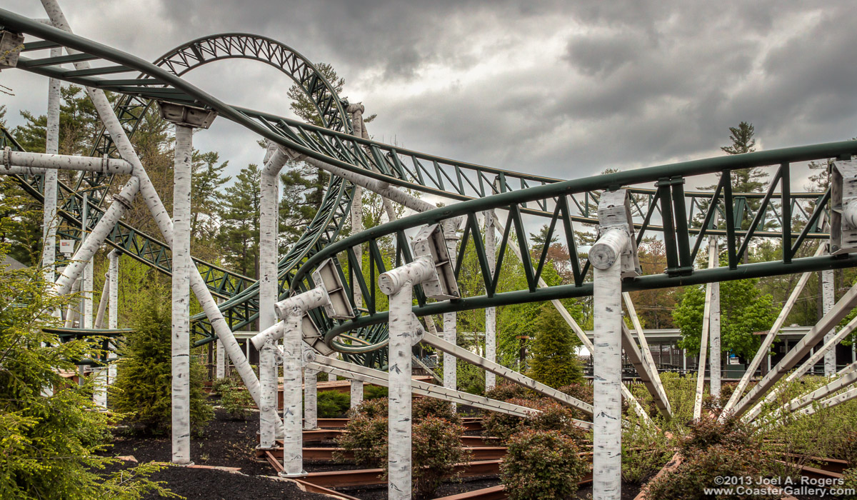 Untamed roller coaster running at Canobie Lake amusement park