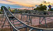 Sunset at an amusement park in Texas