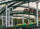 Roller coaster at sunset