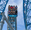 Vertical drop on a coaster