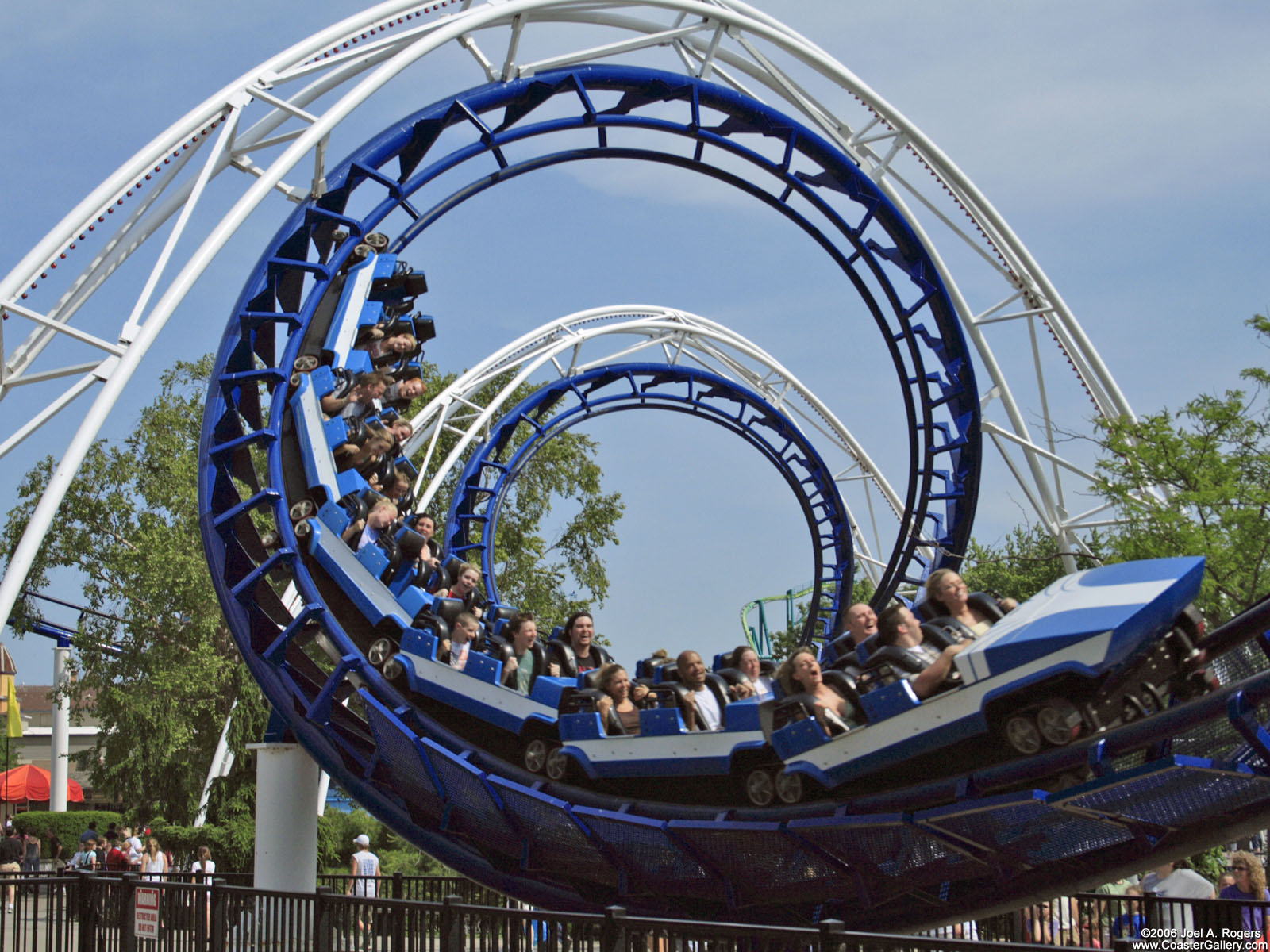 Hi-res version of Cedar Point's Corkscrew coaster