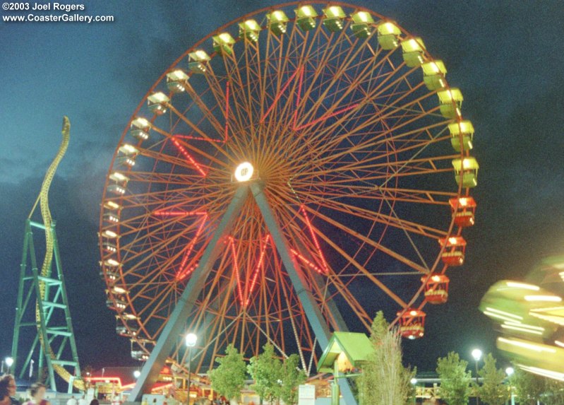 Cedar Point's Big Wheel and Wicked Twister