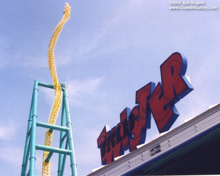 Wicked Twister's logo and loading platform