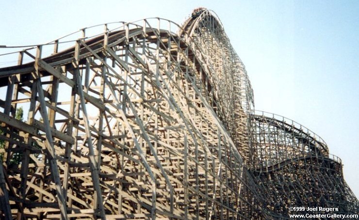 Mean Streak wood roller coaster at Cedar Point