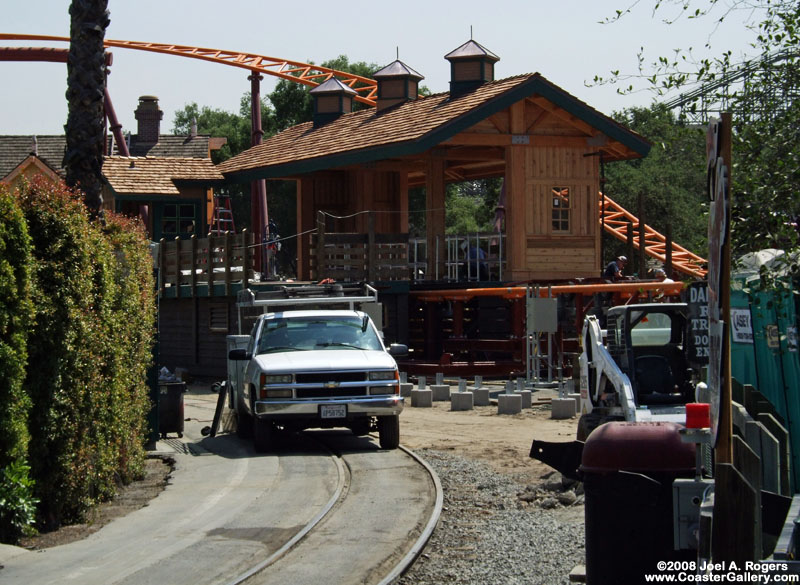 Roller coaster station under counstruction