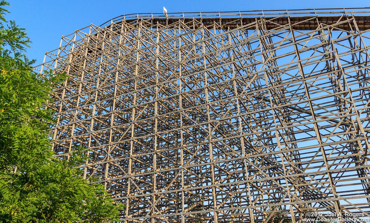 The sixth longest wooden roller coaster in the world