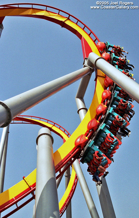 Silver Bullet inverted roller coaster