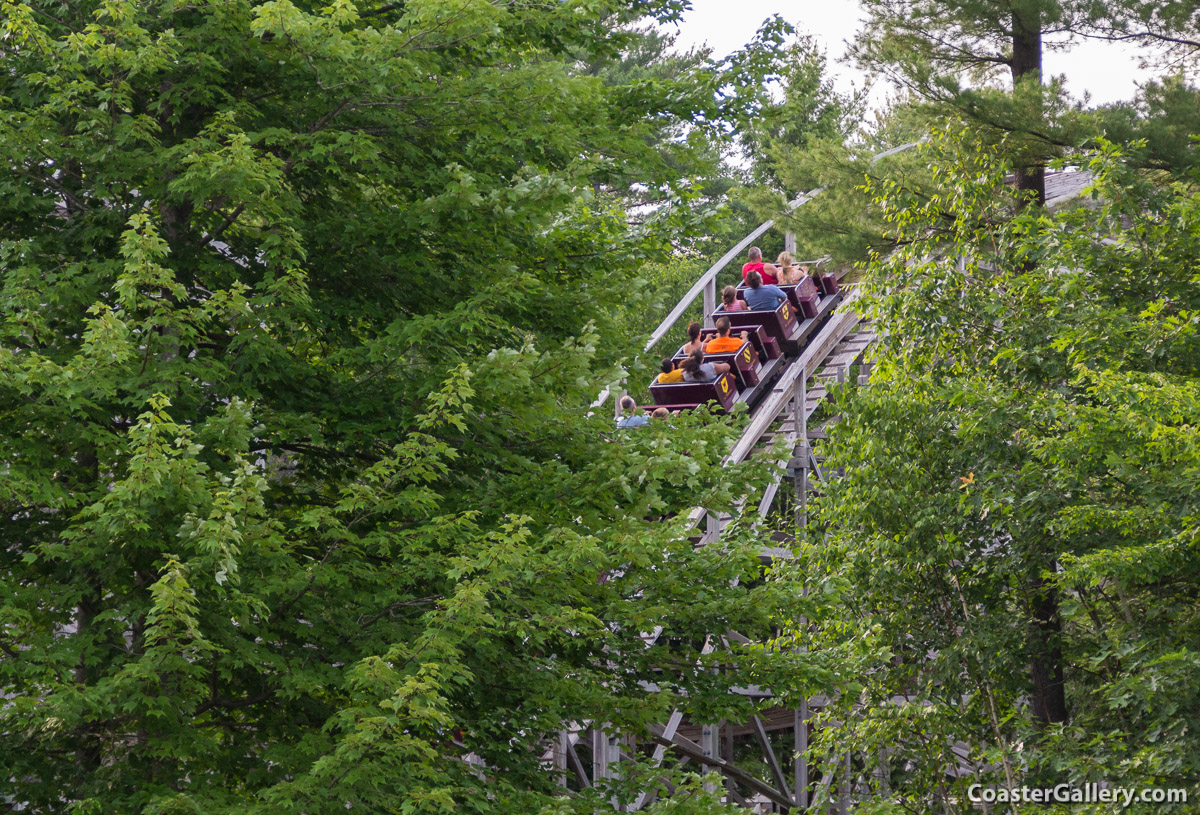 Maine wooden roller coaster