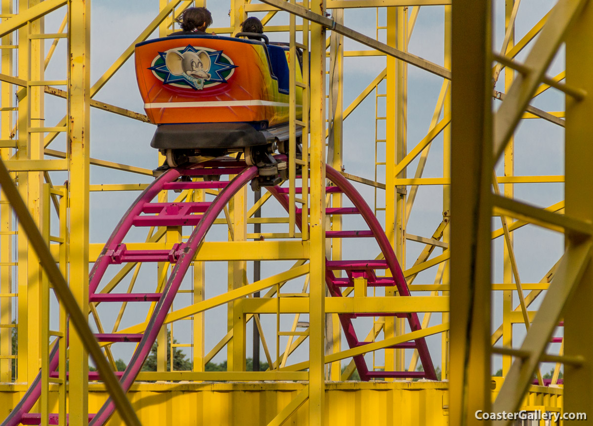 Wild Mouse roller coaster at Jolly Roger Amusement Park