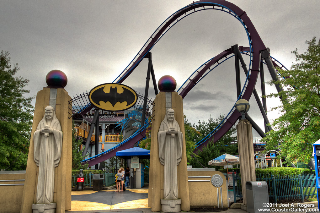 Floorless roller coaster at Six Flags New England