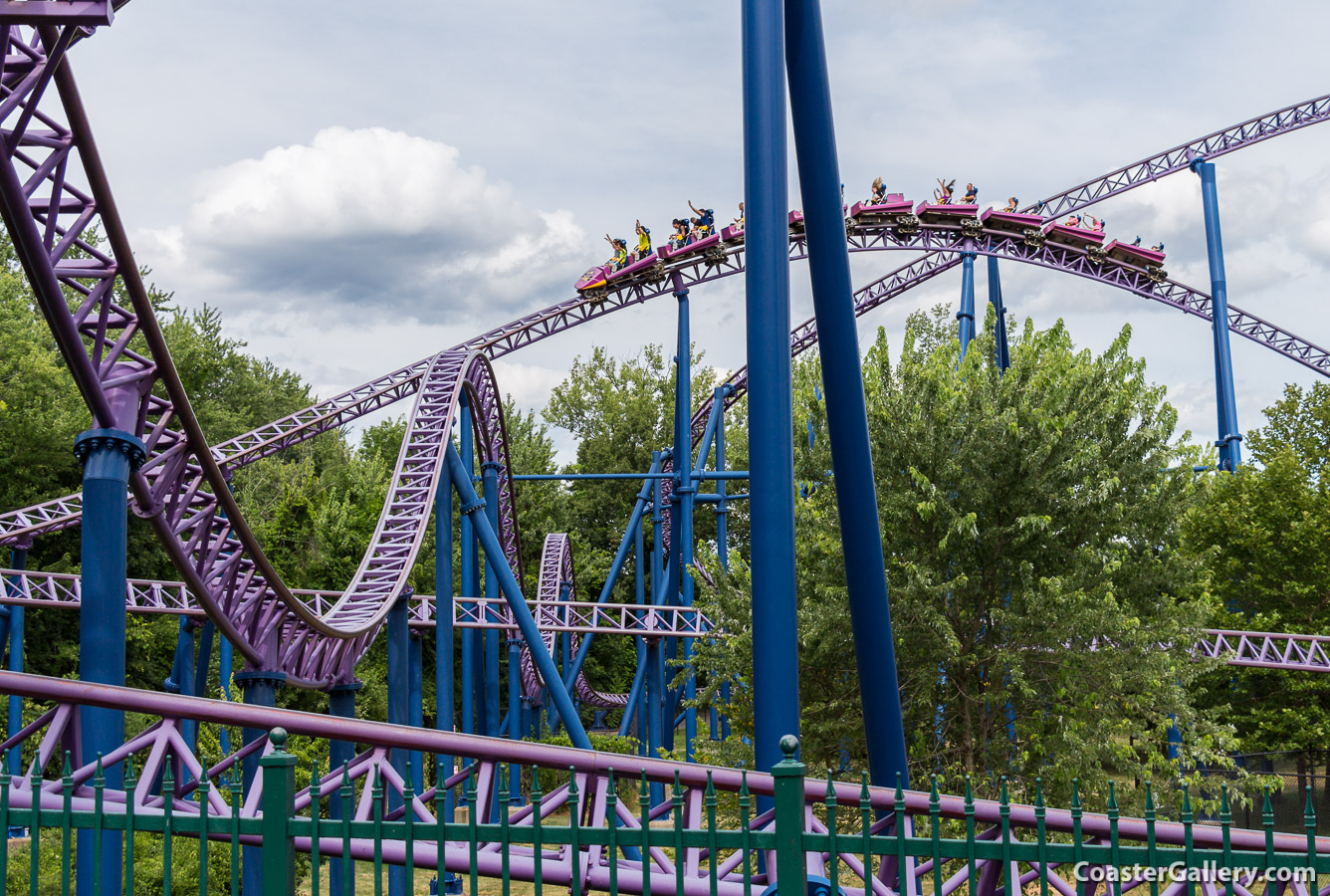 Intense airtime on the Superman Ride of Steel roller coaster