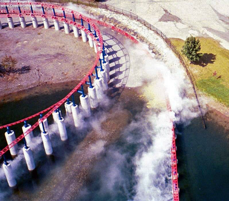 View from Ride Of Steel's first drop