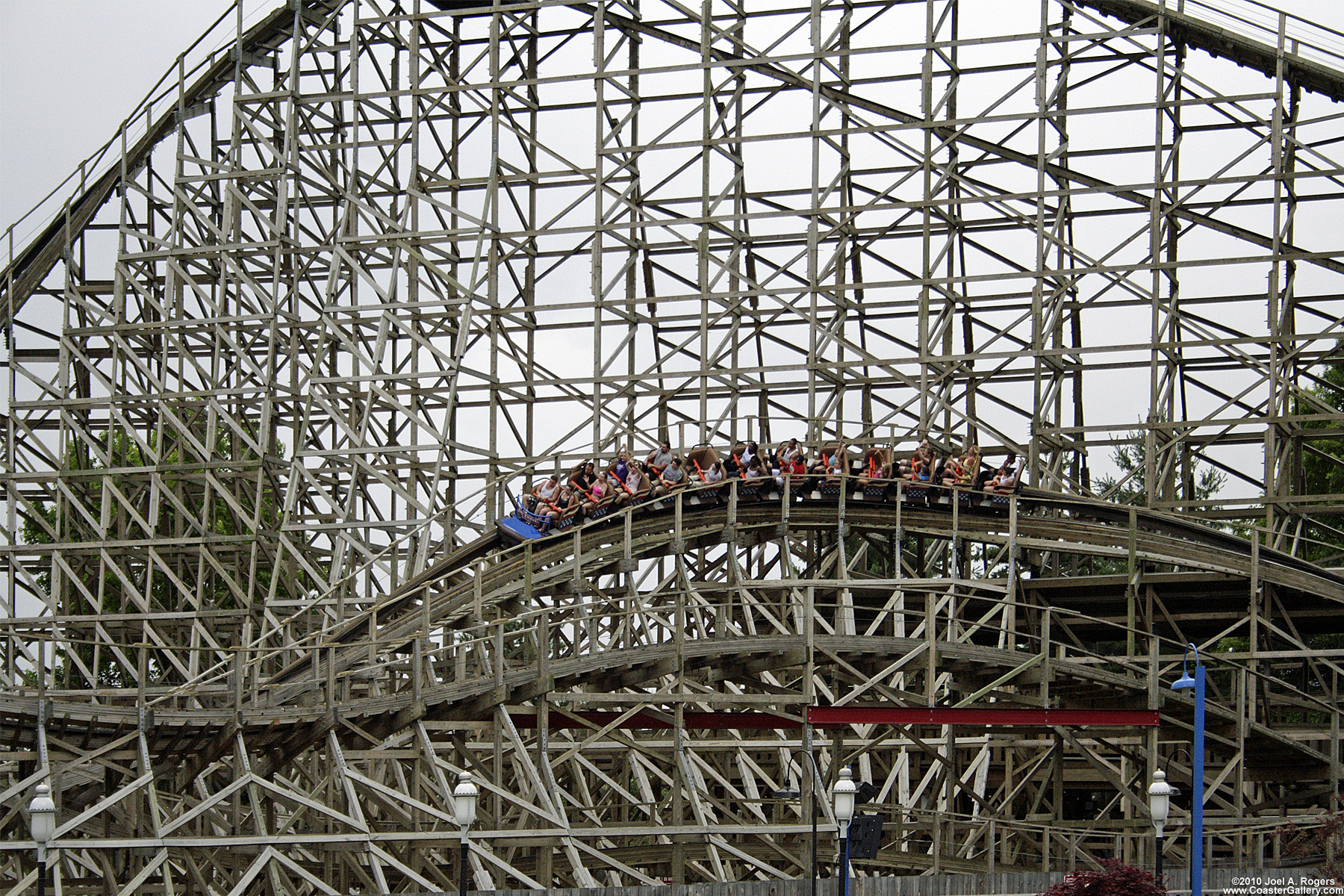 The Evel Knievel roller coaster in Six Flags St. Louis