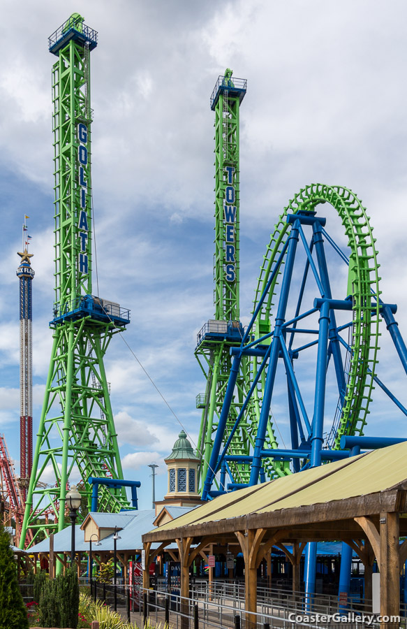 Goliath roller coaster at Six Flags New England
