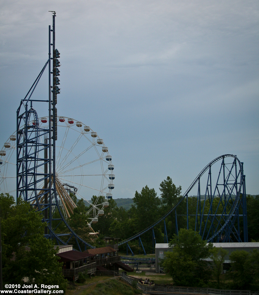 Roller coaster and Ferris Wheel