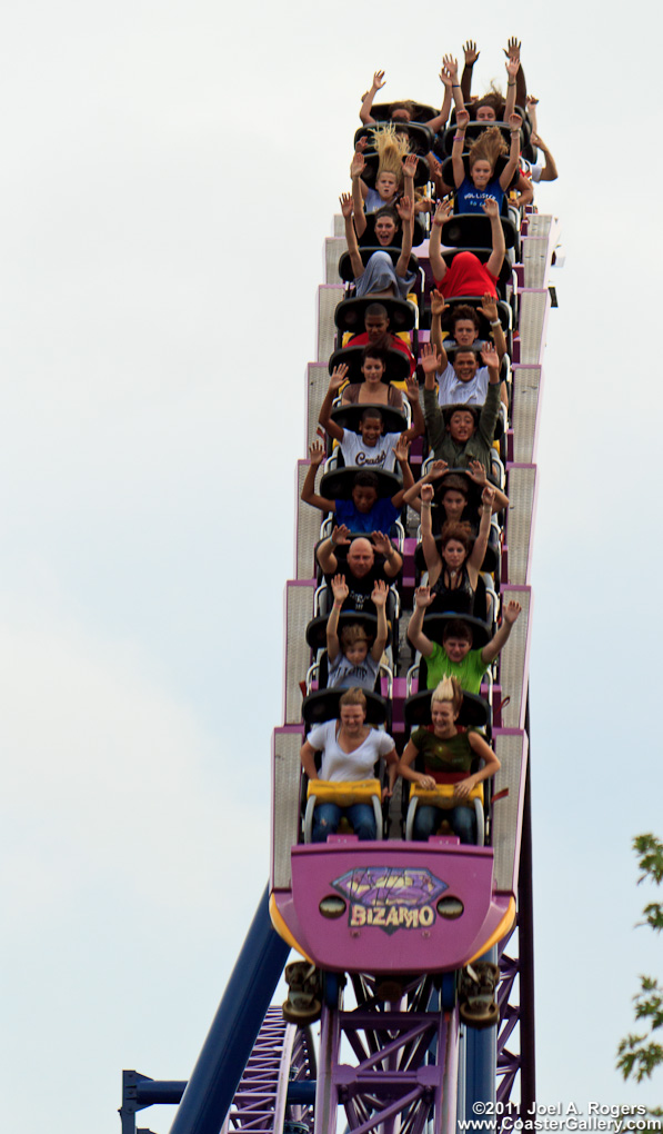 On-Ride photo on a roller coaster