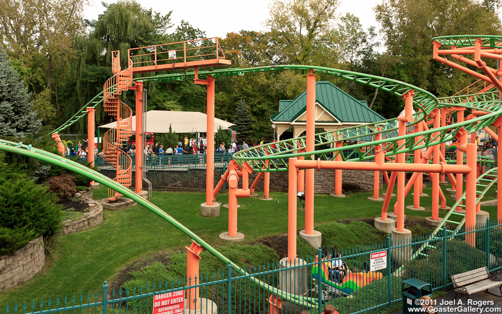 Underground roller coaster at Six Flags