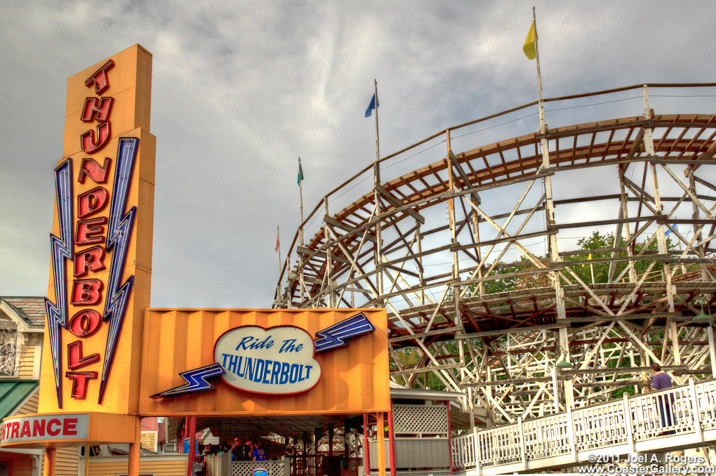 Thunderbolt - wood roller coaster in Agawam, MA.