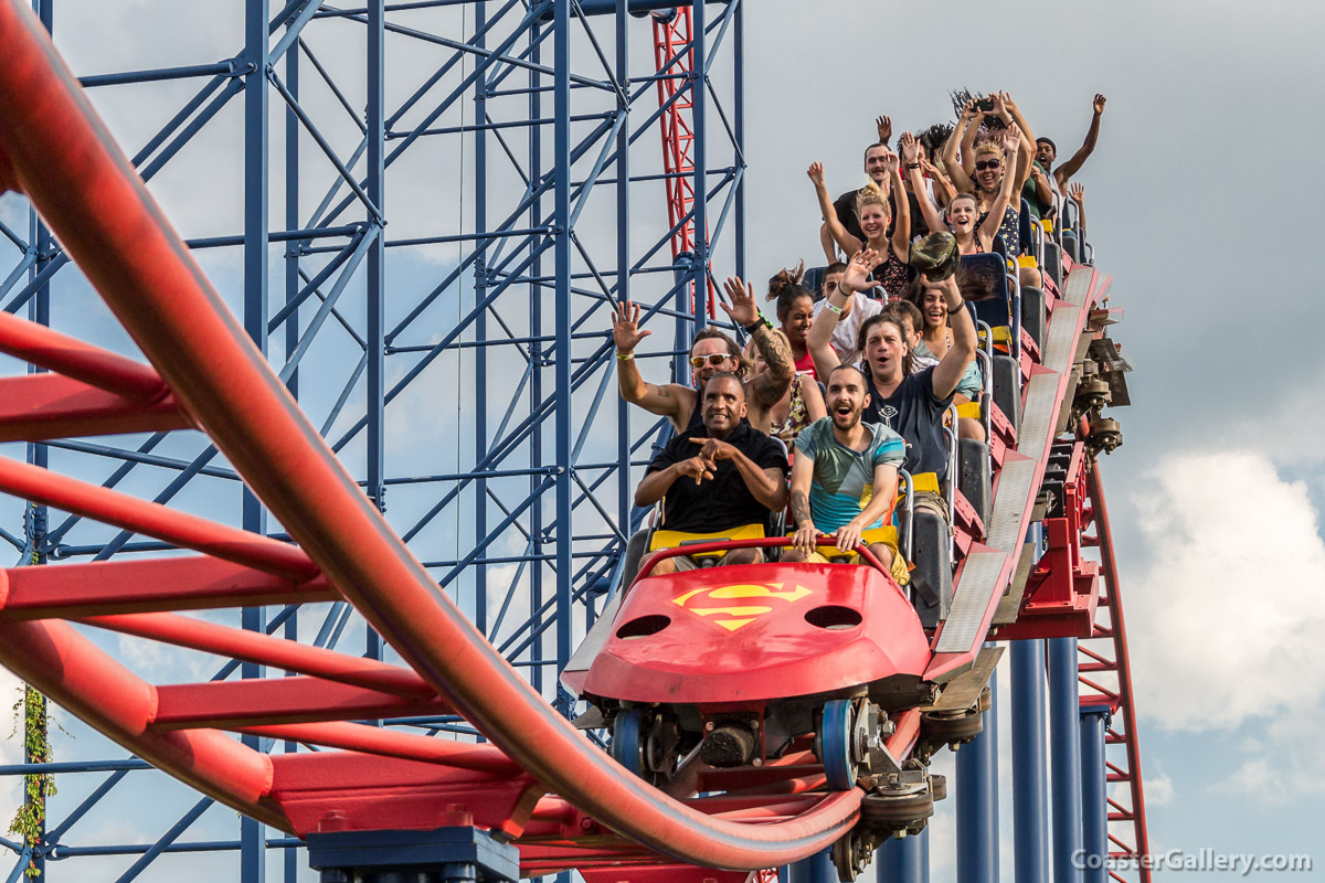 Pictures of the trim brake on the Superman roller coaster