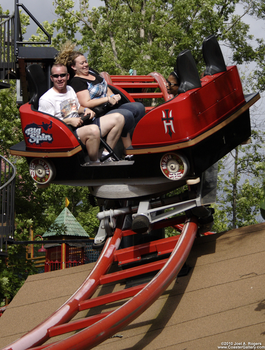 Spinning roller coaster