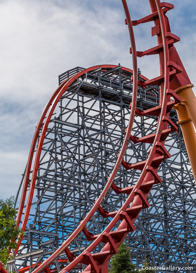 Wicked Cyclone roller coaster at Six Flags New England