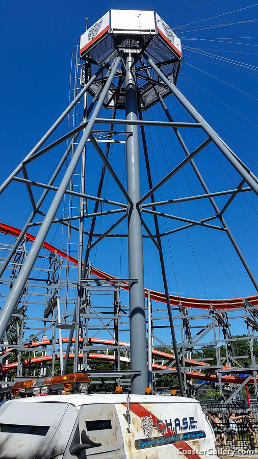 Wicked Cyclone roller coaster at Six Flags New England