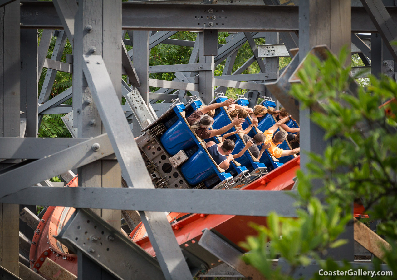 Wicked Cyclone roller coaster at Six Flags New England