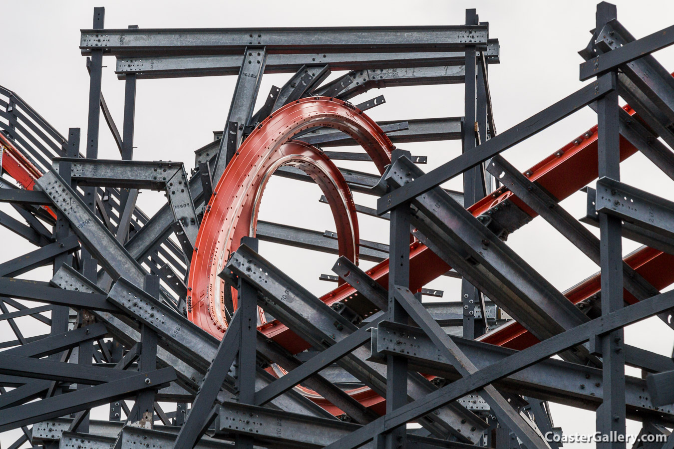 Wicked Cyclone roller coaster at Six Flags New England