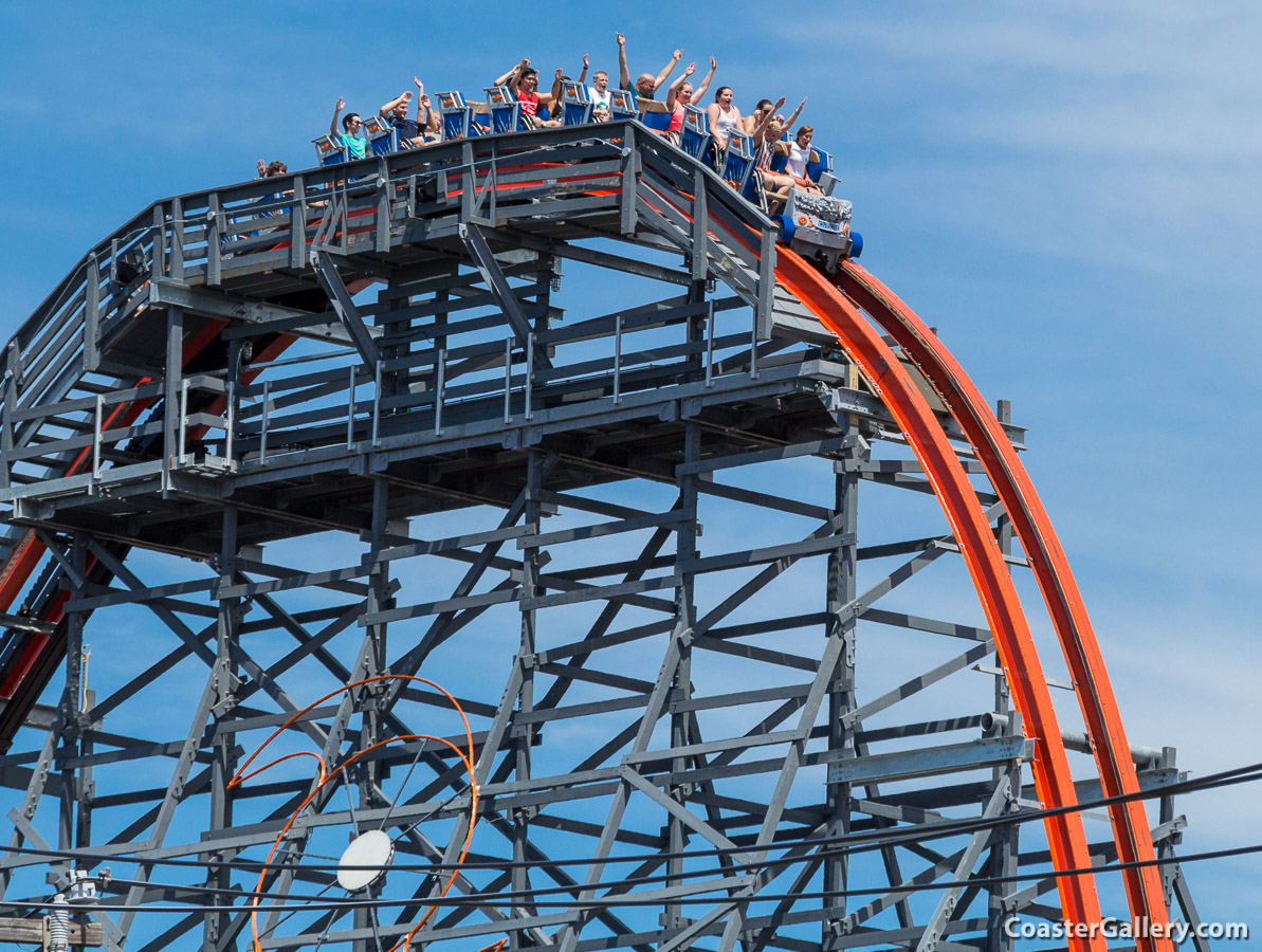 Wicked Cyclone roller coaster at Six Flags New England