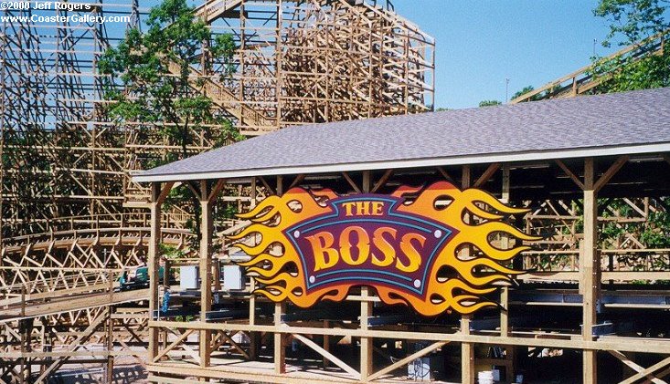 Station on The Boss roller coaster
