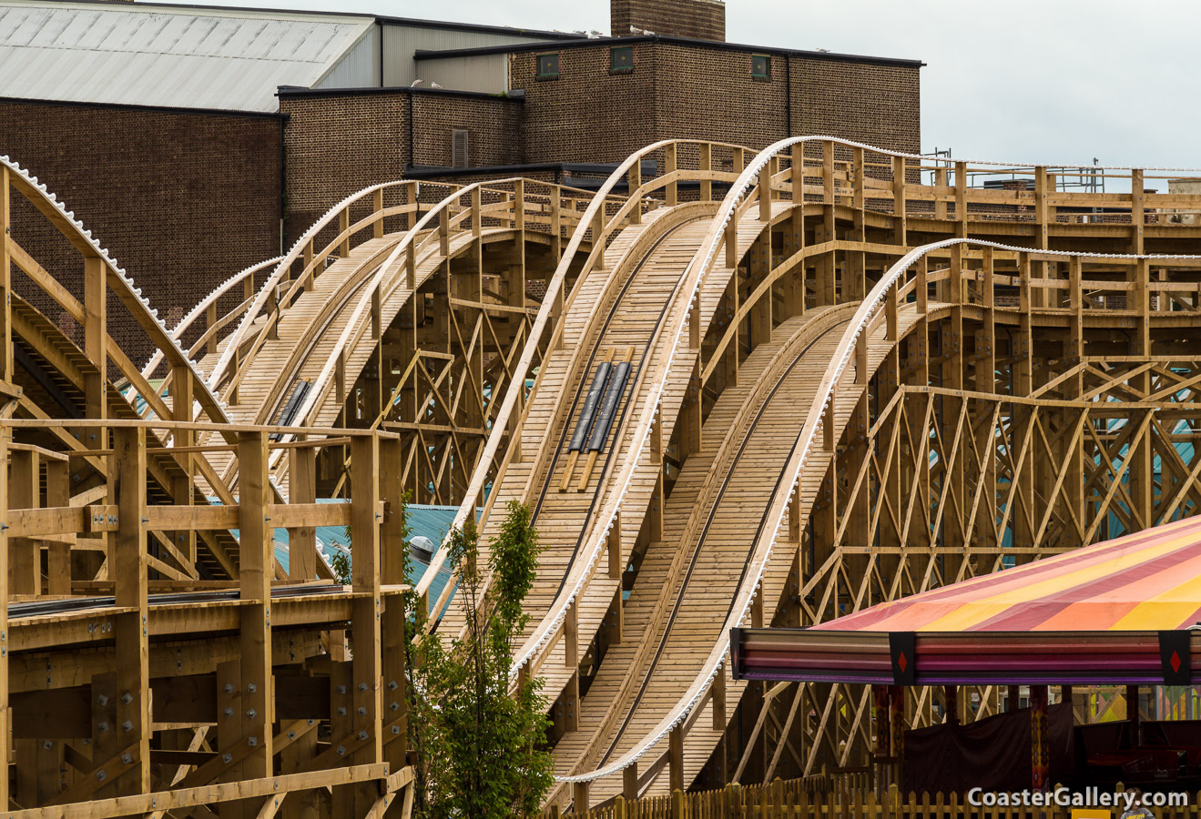 Scenic Railway roller coaster at Dreamland in Margate, England, United Kindgom