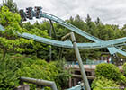 Air flying roller coasters at the Alton Towers amusement park in the United Kingdom