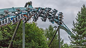 Air flying roller coasters at the Alton Towers amusement park in the United Kingdom