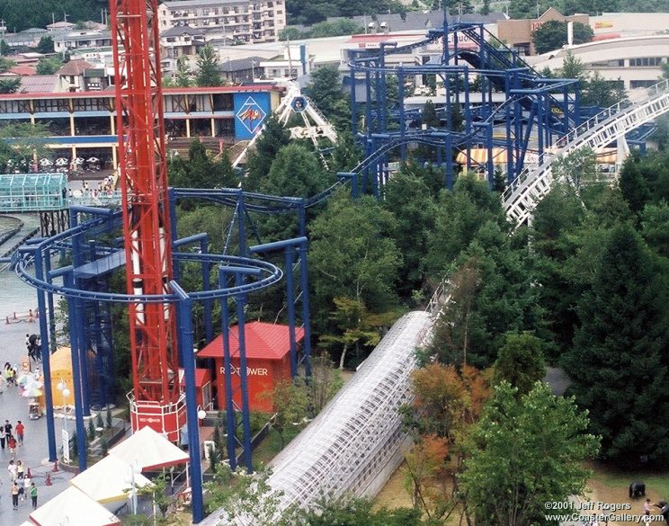 Flying Birdmen roller coaster at Fuji-Q Highlands in Japan