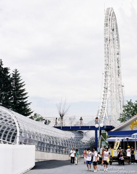 The massive hill on the Dodonpa roller coaster