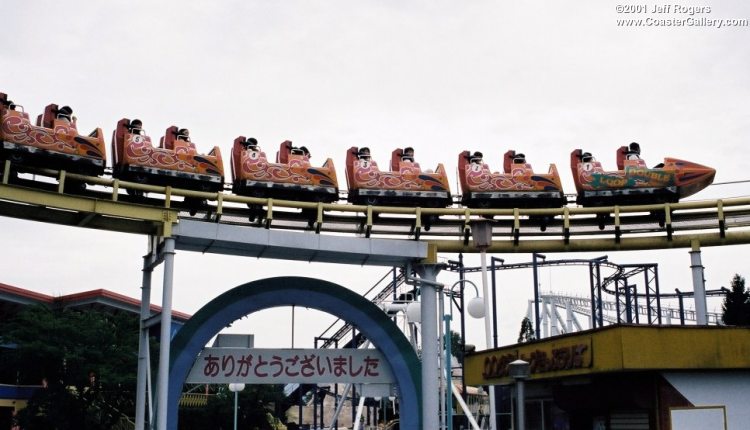 Double Loop roller coaster at Fuji-Q Highland resort