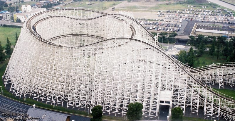 Gorgeous white roller coaster