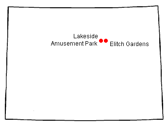 Map of Amusement Parks in Colorado