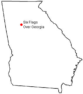 Map of Amusement Parks in Georgia