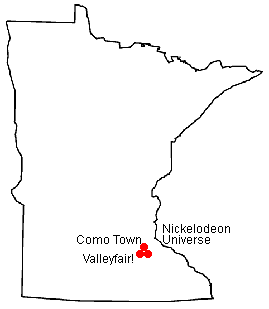 Map of Amusement Parks in Minnesota