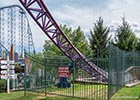 Roller coaster in a tunnel