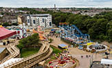 Shots of the rollercoaster at Dreamland