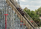 The world's only reversing wooden roller coaster