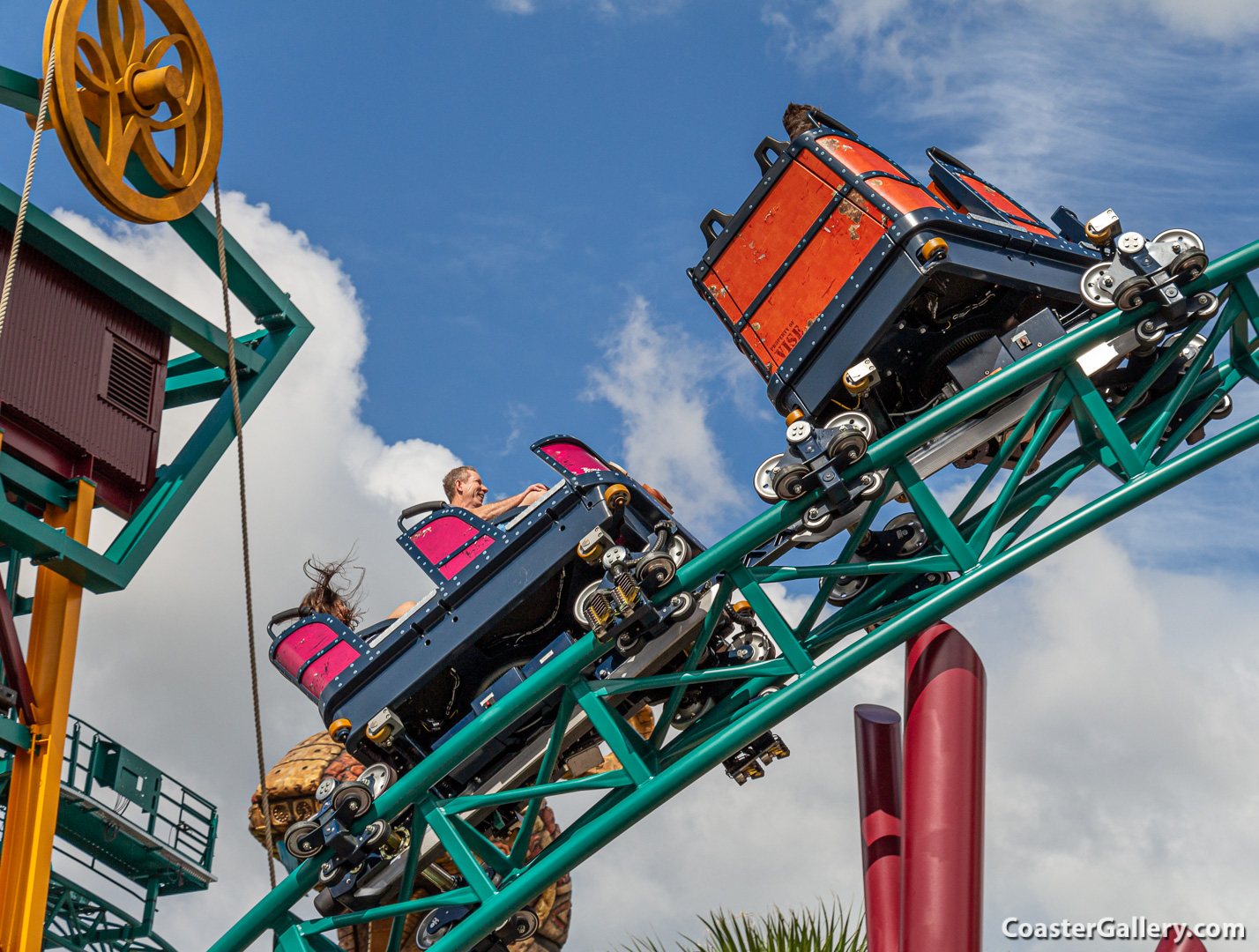 Spinning Roller Coaster - pictures of the Cobra's Curse thrill ride at Busch Gardens Tampa Bay