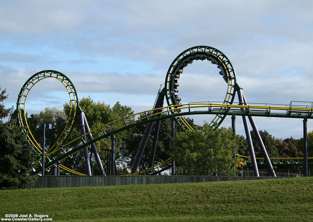Vertical loops on an Arrow Dynamics roller coaster
