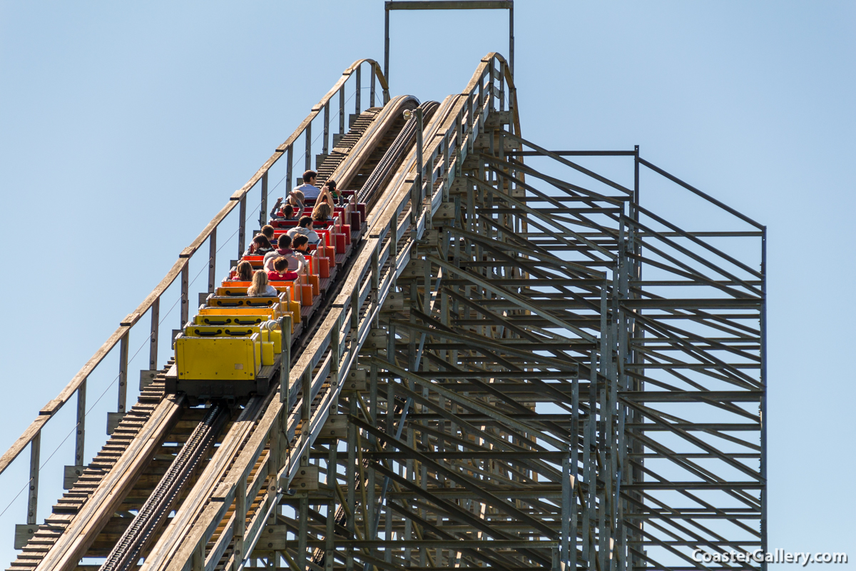 Lift Hill on the Silver Comet roller coaster in New York